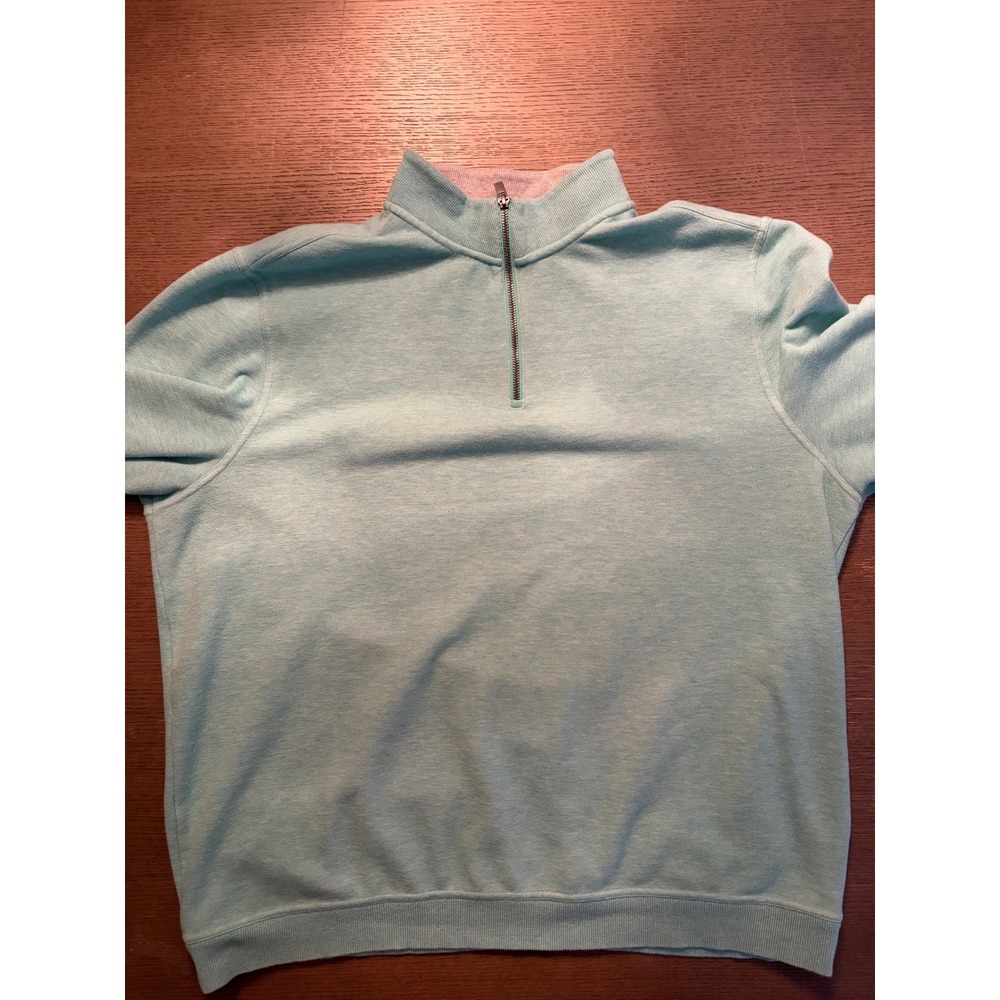 Walter Hagen 11 Majors Mens XXL Quarter Zip Pullover Shirt Turquoise Blue Golf